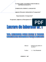 Lucrări de Laborator Dinamica Autovehiculului