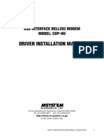 Driver Installation Manual: Usb Interface Bell202 Modem Model: Cop-Hu