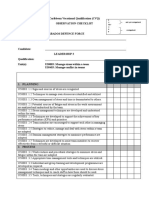 Observation Checklist STRESS & CONFLICT