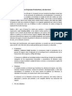 Tecnología Utilizada en Empresas Productivas y de Servicios