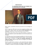 Ivnestigacion Gobierno de Juarez y Ensayo Sufragio Efectivo No Reeleccion