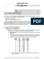 Study Unit Ten CVP Analysis: 10.1 Short-Run Profit Maximization Marginal Revenue and Marginal Cost