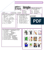 Re-Arrange The Sentence.: Write The Verb To Be and Change To Short Form