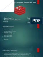 Caching Strategy in Relational Database and Redis