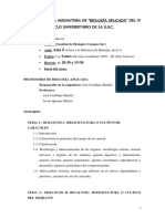 PROGRAMA Biologia Aplicada