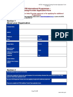 Section 1 About Your Organisation: ECITB International Programmes - Training Provider Application Form