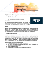 Transparencia y Durabilidad. Tema de Óptica Oftálmica-Equipo 4