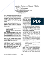 Effect of Transmission Design On Electric Vehicle (EV) Performance