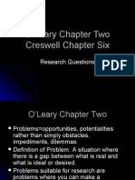 O'Leary and Creswell Chapter Two