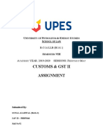 Customs & GST Ii Assignment: U P & E S S