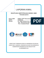 Laporan Awal 0 % Bantuan Pemerintah Sertifikasi Siswa SMK Dan Lampiran Ok