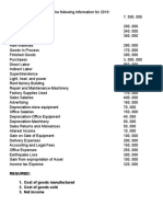 Required: 1. Cost of Goods Manufactured 2. Cost of Goods Sold 3. Net Income