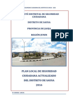 Plan Local de Seguridad Ciudadana Actualizado Del Distrito de Sausa 2016 PDF