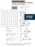 8 Razones Trigonométricas Triángulos Notables PDF