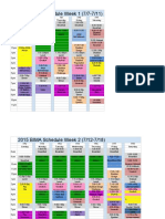 2015 BIMA Schedule