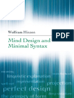 Wolfram Hinzel - Mind Design and Minimal Syntax PDF