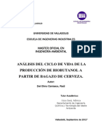 Análisis Del Ciclo de Vida de La Producción de Biobutanol A Partir de Bagazo de Cerveza.