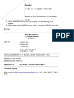 Electronic Return Label Receipt: Instructions