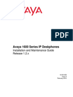 Avaya 1600 Series IP Deskphones: Installation and Maintenance Guide Release 1.2.x