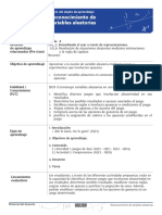 Reconocimiento de Variables Aleatorias: Recursos de Aprendizaje Relacionados (Pre Clase) Objetivo de Aprendizaje