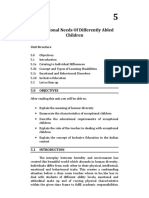 Educational Needs of Differently Abled Children: Unit Structure