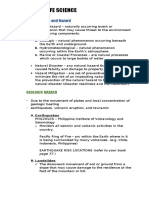 Earth and Life Science: Natural Processes and Hazard