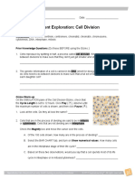 Student Exploration: Cell Division: Vocabulary: Cell Division, Centriole, Centromere, Chromatid, Chromatin, Chromosome