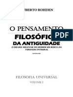 Huberto Rohden - O Pensamento Filosófico Da Antiguidade PDF