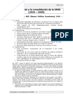 Tema 36 El Nacimiento y La Consolidación de La URSS (1921 - 1945)