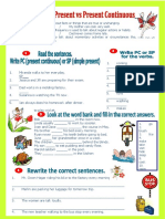 Present Simple Vs Present Continuous Worksheet