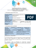 Guía de Actividades y Rúbrica de Evaluación - Paso 5 - Formulación de Soluciones