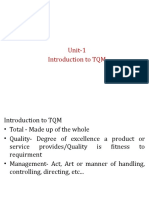 Unit-1 Introduction To TQM