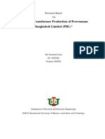 Practicum Report On Manufacturing Transformer