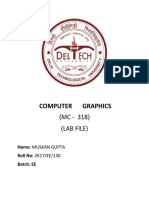 Computer Graphics: (MC - 318) (Lab File)