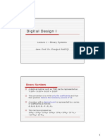 Digital Design I: Lecture 1 - Binary Systems