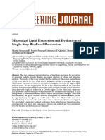 Microalgal Lipid Extraction and Evaluation of Single-Step Biodiesel Production