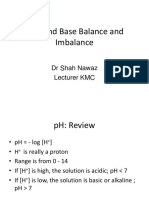 Acid and Base Balance and Imbalance