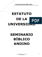 Estatuto de La Universidad Seminario Biblico Andino 2019