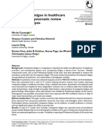 Compassion Fatigue in Healthcare Providers - A Systematic Review and Meta-Analysis