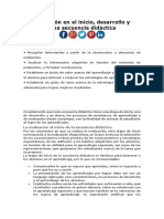 La Evaluación en El Inicio, Desarrollo y Cierre