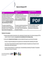 Rubrics For Rating The TRF