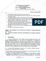 Morth Technical Circular Guidelines For Metal Crash Barrier (Semi Rigid) PDF