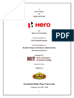 Hero Motorcorp B.B.A (Ib) Final Year Project