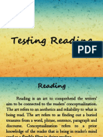 Testing Reading