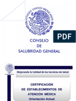 Consejo de Salubridad Certificación de Establecimientos