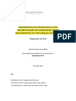 Desempenho de Argamassas Com Incorporação de Agregados Finos Provenientes Da Trituração Do Betão