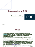 Programming in C #3: Characters and Strings