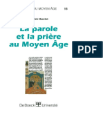 La Parole Et La Priere Au Moyen-Age. Le PDF