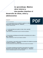 Actividad de Aprendizaje. Madres Tutoras, Padres Tutores y Cuidadores Pueden Impulsar El Desarrollo de Niñas, Niños y Adolescentes