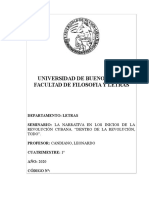 La Narrativa en Los Inicios de La Revolucion Cubana